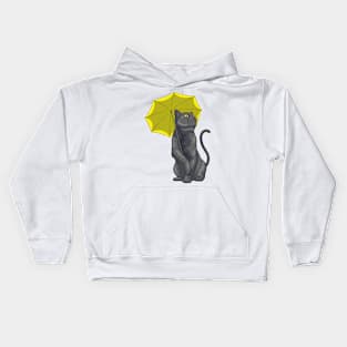 Cat Raining Umbrella Kids Hoodie